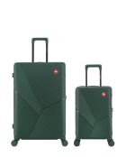 Set aus 2 großen Koffern und Kabine XS Fribourg dunkelgrün - 75x47,5x29 cm