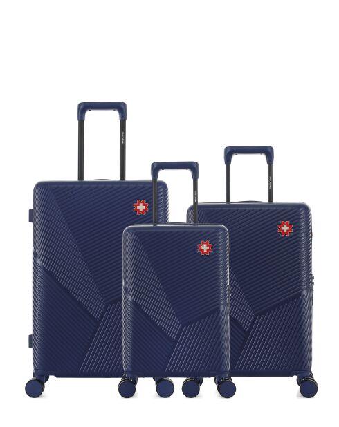Set aus 3 Wochenendkoffern, Cabin und Cabin XS Fribourg dunkelblau - 65x42,5x26 cm