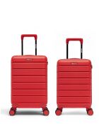 Set van 2 cabine- en hutkoffers XS Lugano rood - 60x42,5x26 cm