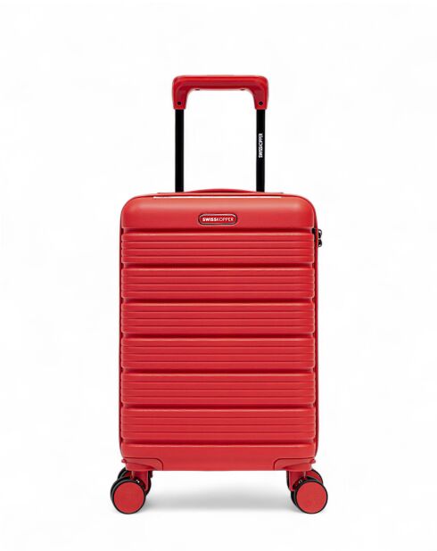 Set van 2 cabine- en hutkoffers XS Lugano rood - 60x42,5x26 cm