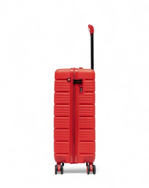 Set van 2 cabine- en hutkoffers XS Lugano rood - 60x42,5x26 cm