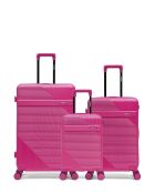 Lot De 3 Valises Grand Format, Weekend Et Cabine XS Wohlen rose - 75x47,5x29 cm