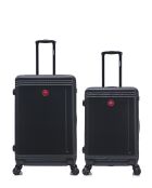 Lot De 2 Valises Grand Format Et Weekend Gstaad noir - 75x49x29 cm