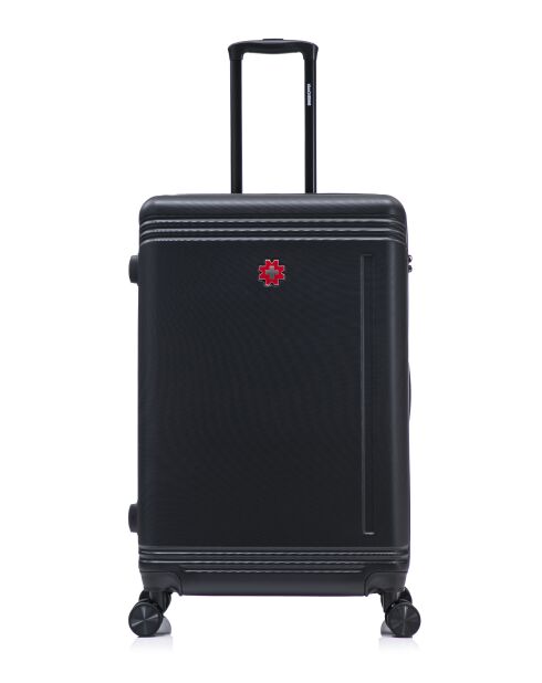 Lot De 2 Valises Grand Format Et Weekend Gstaad noir - 75x49x29 cm
