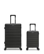 Set aus 2 großen Koffern und Kabine XS Lugano schwarz - 75x47,5x29 cm