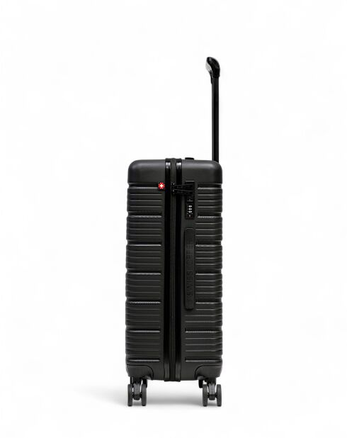 Set aus 2 großen Koffern und Kabine XS Lugano schwarz - 75x47,5x29 cm