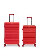 Set de 2 maletas de gran formato y fin de semana Lugano rojo - 75x47,5x29 cm
