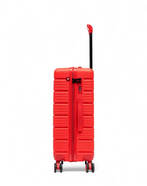 Set de 2 maletas de gran formato y fin de semana Lugano rojo - 75x47,5x29 cm