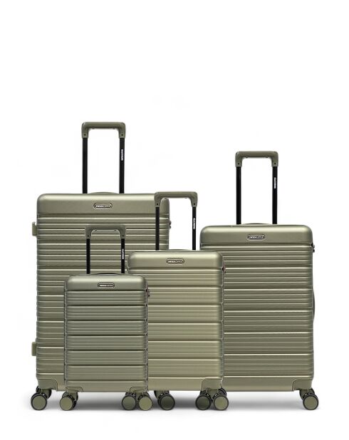 Set van 4 grote koffers, weekend, cabine en cabine XS Lugano olive - 75x47,5x29 cm