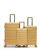 Set mit 3 großen Koffern, Wochenende und Kabine, Lugano, beige, 75 x 47,5 x 29 cm