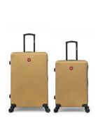 Set van 2 grote en weekendkoffers Olten beige - 76,5x49x29,5 cm