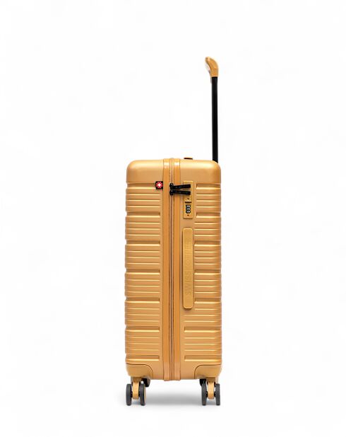 Set van 2 grote koffers en cabine XS Lugano beige - 75x47,5x29 cm