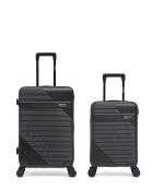 Set aus 2 Wochenend- und Kabinenkoffern XS Wohlen schwarz - 65x42,5x26 cm