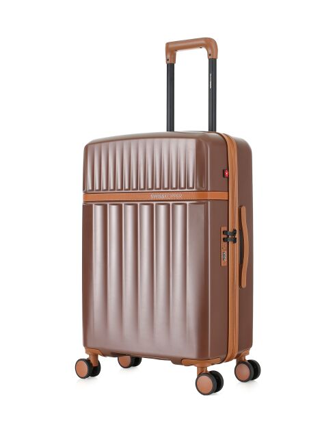 2er-Set Zermatt Wochenend- und Kabinenkoffer dunkelbraun - 67x42,5x26 cm