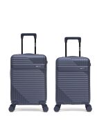 Set van 2 Wohlen Cabine- en Cabinekoffers XS Donkerblauw - 60x42,5x26 cm