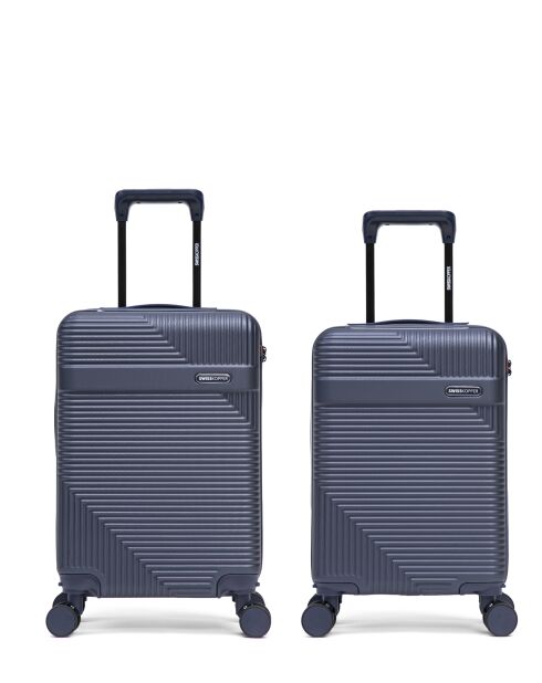 2er-Set XS Wohlen Kabinen- und Kabinenkoffer Dunkelblau - 60x42,5x26 cm