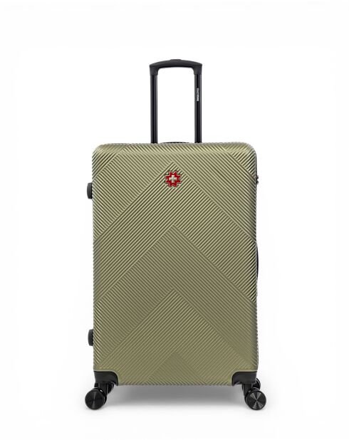 Juego de 3 maletas grandes, para fin de semana y cabina Olten olive, 76,5 x 49 x 29,5 cm