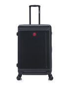 Set mit 2 großen Koffern und Kabine Gstaad schwarz - 75x49x29 cm