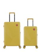 Set van 2 weekend- en hutkoffers XS Fribourg honey - 65x42,5x26 cm