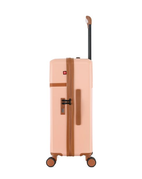 Valigia a soggiorno media rosa chiaro Zermatt - 67x42,5x26 cm