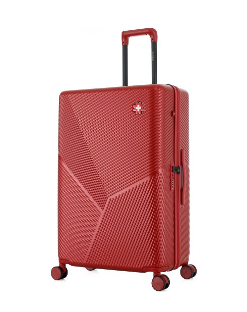 Set de 2 maletas grandes y cabina XS Fribourg burdeos - 75 x 47,5 x 29 cm