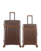 Set van 2 grootformaat koffers And Weekend Zermatt donkerbruin - 76,5x49x29 cm