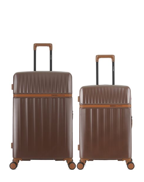 Set van 2 grootformaat koffers And Weekend Zermatt donkerbruin - 76,5x49x29 cm