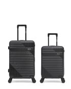 Lot De 2 Valises Weekend Et Cabine Wohlen noir - 65x42,5x26 cm