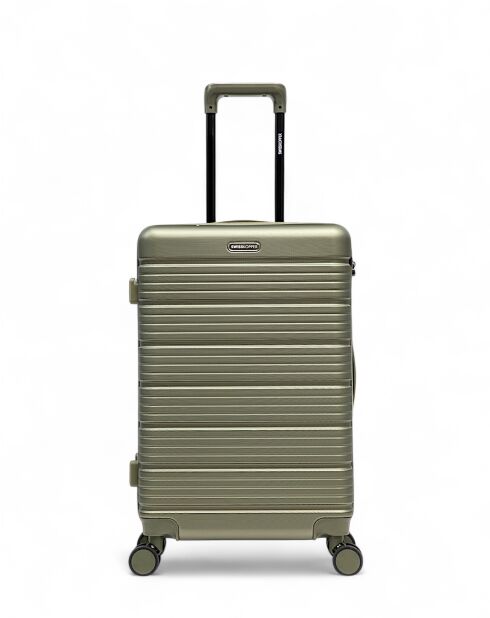 Set aus 3 Wochenend-, Kabinen- und Kabinenkoffern XS Lugano oliv - 65x42,5x26 cm