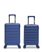Set van 2 cabine- en hutkoffers XS Lugano marine - 60x42,5x26 cm