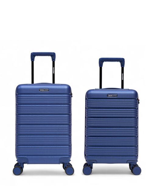 Set van 2 cabine- en hutkoffers XS Lugano marine - 60x42,5x26 cm