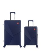Set van 2 grote koffers en cabine Fribourg donkerblauw - 75x47,5x29 cm