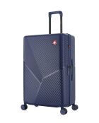 Set van 2 grote koffers en cabine Fribourg donkerblauw - 75x47,5x29 cm