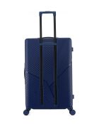 Set van 2 grote koffers en cabine Fribourg donkerblauw - 75x47,5x29 cm