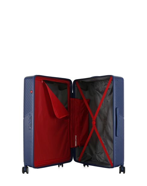 Set van 2 grote koffers en cabine Fribourg donkerblauw - 75x47,5x29 cm