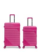 Set di 2 valigie grandi e da weekend Wohlen rosa - 75x47,5x29 cm