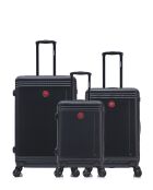 Lot De 3 Valises Grand Format, Weekend Et Cabine Gstaad noir - 75x49x29 cm