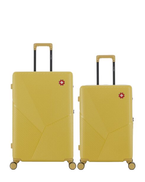 Set van 2 grote koffers en weekend Fribourg Honey - 75x47,5x29 cm