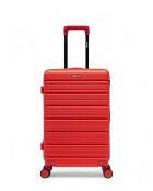 Set van 3 weekendkoffers, cabine en cabine XS Lugano rood - 65x42,5x26 cm