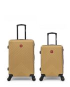 Set van 2 beige weekend- en hutkoffers Olten - 67x44x27 cm