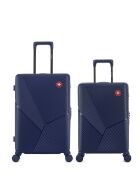 Set van 2 Fribourg weekend- en hutkoffers donkerblauw - 65x42,5x26 cm