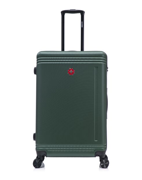 Set mit 3 großen Koffern, Weekend und Cabin Gstaad grün - 75x49x29 cm