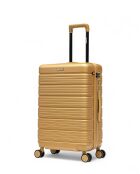 Set van 2 Lugano beige weekend- en hutkoffers - 65x42,5x26 cm