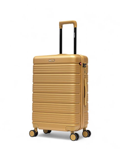 Lot De 2 Valises Weekend Et Cabine Lugano beige - 65x42,5x26 cm