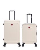 Set van 2 grote koffers en weekend Gstaad beige - 75x49x29 cm