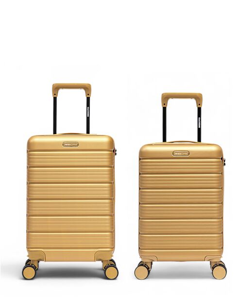 Set di 2 valigie da cabina XS Lugano beige - 60x42,5x26 cm