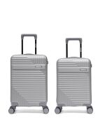 Set aus 2 Kabinen- und Kabinenkoffern XS Wohlen grau - 60x42,5x26 cm