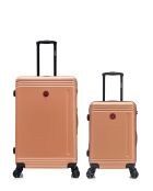 Lot De 2 Valises Grand Format Et Cabine Gstaad orange - 75x49x29 cm