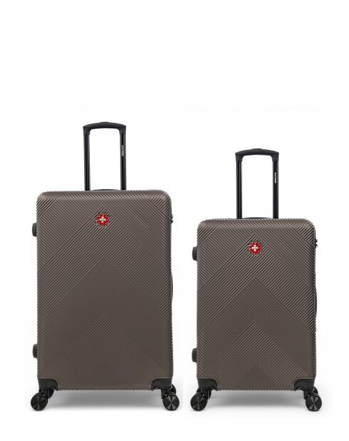 Set van 2 grote koffiekoffers en weekendkoffers Olten - 76,5x49x29,5 cm
