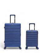 Set mit 2 großen Koffern und Kabine XS Lugano marine - 75x47,5x29 cm